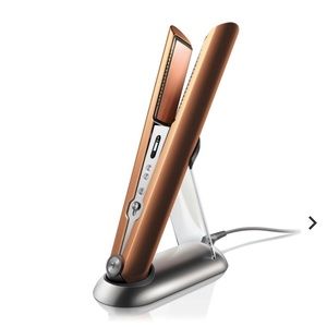 Brand new cordless hair straightener. Open box color gold